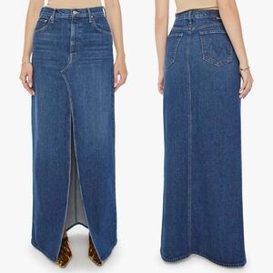 MOTHER Superior Bombshell Maxi Midi Denim Slit Skirt \\ 30